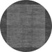 Round Abstract Gray Modern Rug, abs243gry