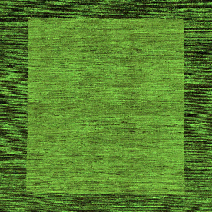 Square Machine Washable Abstract Green Modern Area Rugs, wshabs243grn