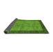 Sideview of Abstract Green Modern Rug, abs243grn