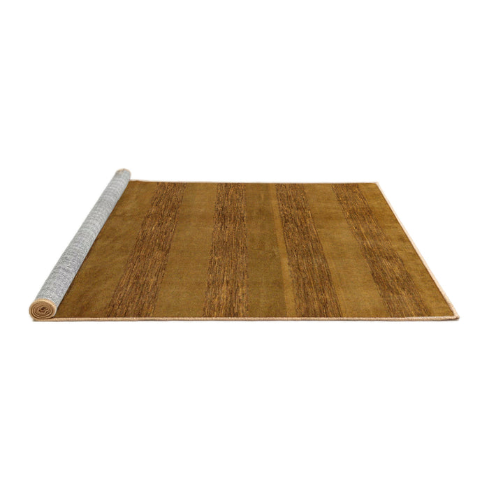 Sideview of Machine Washable Abstract Sedona Brown Rug, wshabs244