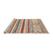 Sideview of Machine Washable Abstract Rust Pink Rug, wshabs2440