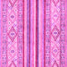 Square Machine Washable Abstract Pink Modern Rug, wshabs2440pnk