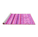 Sideview of Machine Washable Abstract Pink Modern Rug, wshabs2440pnk