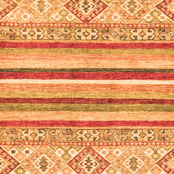 Machine Washable Abstract Orange Modern Area Rugs, wshabs2440org