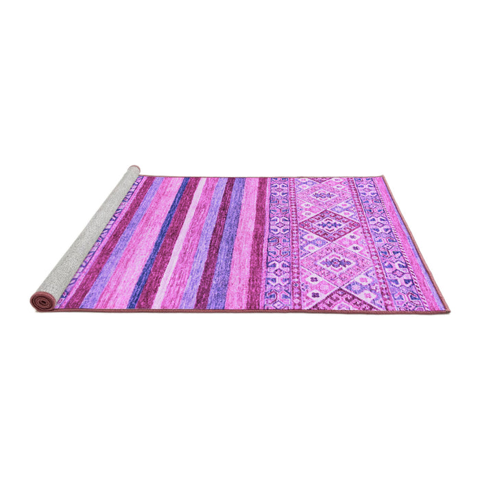 Sideview of Machine Washable Abstract Purple Modern Area Rugs, wshabs2440pur