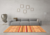 Machine Washable Abstract Orange Modern Rug, wshabs2440org