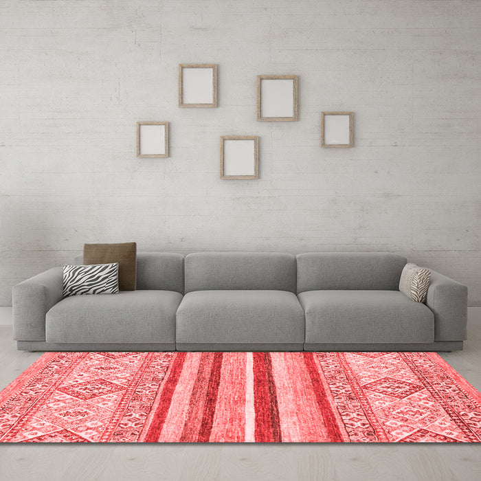 Modern Red Washable Rugs