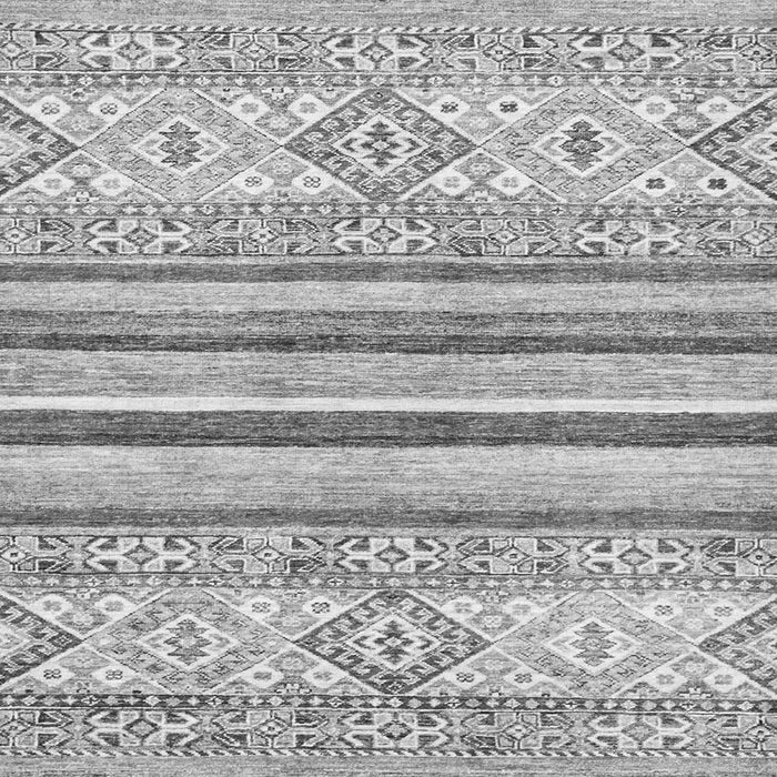 Square Machine Washable Abstract Gray Modern Rug, wshabs2440gry