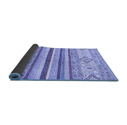 Sideview of Abstract Blue Modern Rug, abs2440blu