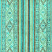 Square Abstract Turquoise Modern Rug, abs2440turq