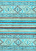 Abstract Light Blue Modern Rug, abs2440lblu