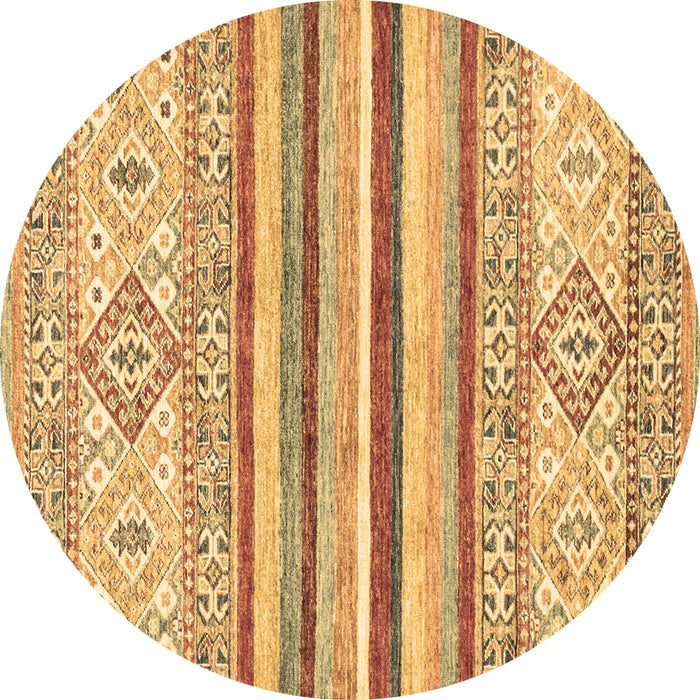 Round Machine Washable Abstract Brown Modern Rug, wshabs2440brn