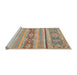 Sideview of Machine Washable Abstract Gold Brown Rug, wshabs2441