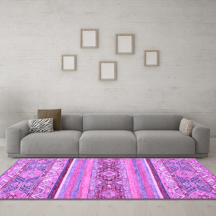 Machine Washable Abstract Purple Modern Area Rugs in a Living Room, wshabs2441pur