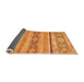 Sideview of Abstract Orange Modern Rug, abs2441org