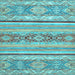 Square Abstract Light Blue Modern Rug, abs2441lblu