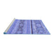 Sideview of Machine Washable Abstract Blue Modern Rug, wshabs2441blu