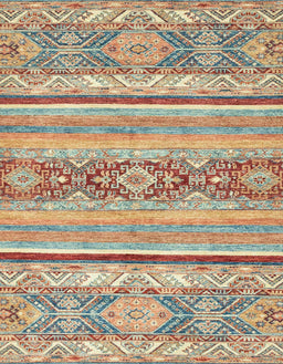 Abstract Gold Brown Modern Rug, abs2441