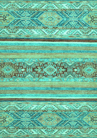 Abstract Turquoise Modern Rug, abs2441turq