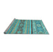 Sideview of Machine Washable Abstract Light Blue Modern Rug, wshabs2441lblu