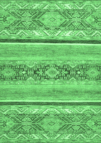 Abstract Emerald Green Modern Rug, abs2441emgrn