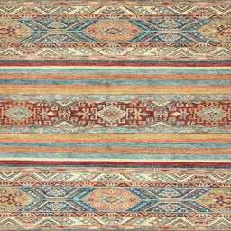 Square Abstract Gold Brown Modern Rug, abs2441