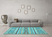 Machine Washable Abstract Light Blue Modern Rug in a Living Room, wshabs2441lblu