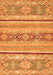 Machine Washable Abstract Orange Modern Area Rugs, wshabs2441org