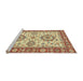 Sideview of Machine Washable Abstract Red Rug, wshabs2442
