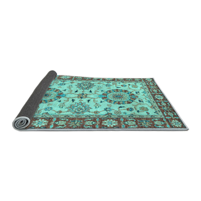 Sideview of Oriental Light Blue Traditional Rug, abs2442lblu
