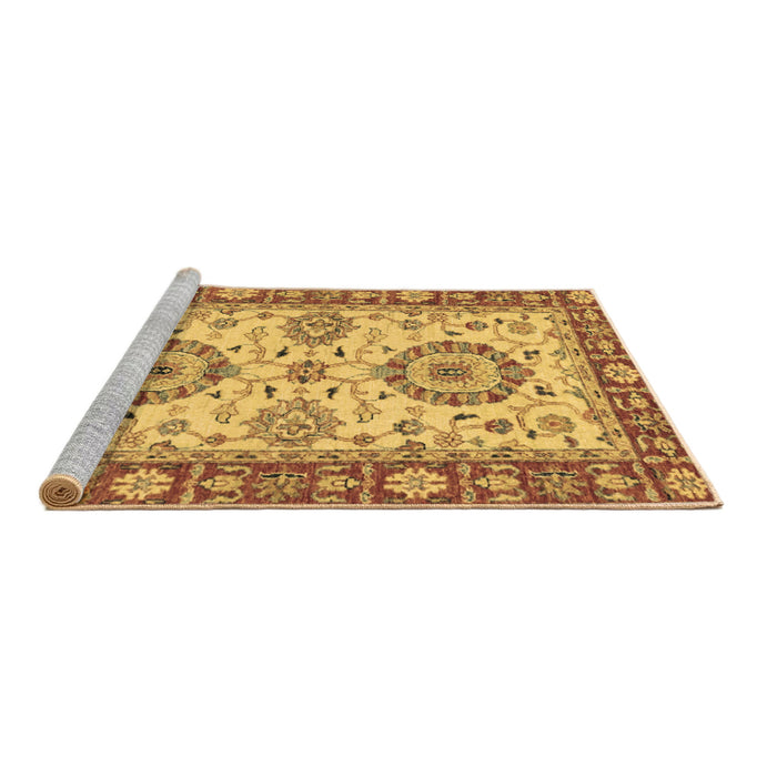 Sideview of Machine Washable Oriental Brown Traditional Rug, wshabs2442brn