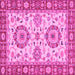 Square Oriental Pink Traditional Rug, abs2442pnk