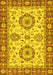 Machine Washable Oriental Yellow Traditional Rug, wshabs2442yw