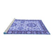 Sideview of Machine Washable Oriental Blue Traditional Rug, wshabs2442blu