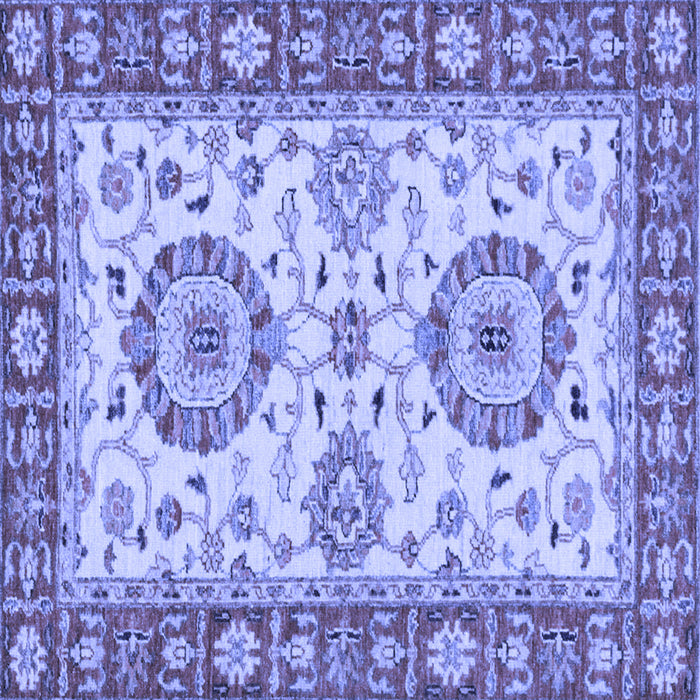 Square Oriental Blue Traditional Rug, abs2442blu