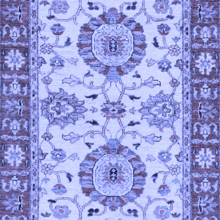 Machine Washable Oriental Blue Traditional Rug, wshabs2442blu