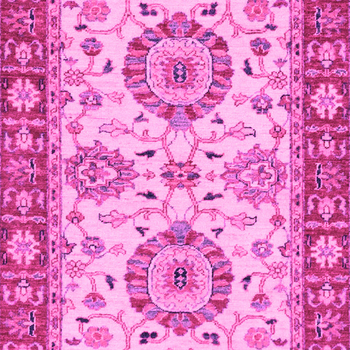 Machine Washable Oriental Pink Traditional Rug, wshabs2442pnk