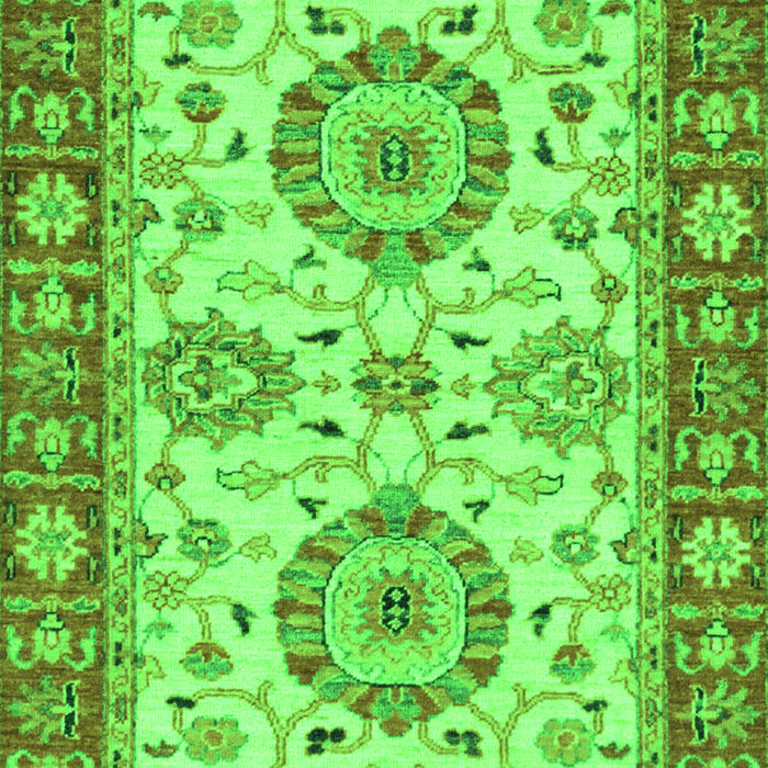 Machine Washable Oriental Green Traditional Area Rugs, wshabs2442grn