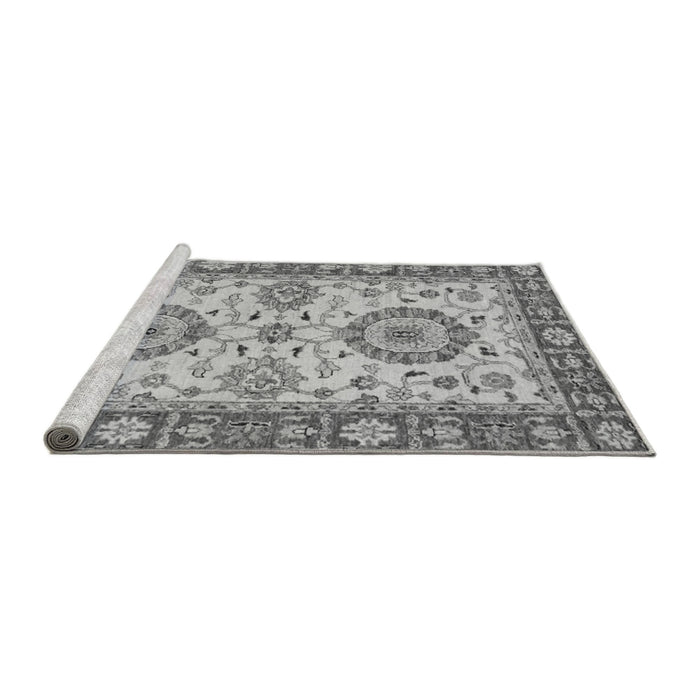 Sideview of Machine Washable Oriental Gray Traditional Rug, wshabs2442gry