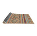 Sideview of Abstract Dark Khaki Green Modern Rug, abs2443