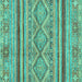 Square Machine Washable Abstract Turquoise Modern Area Rugs, wshabs2443turq