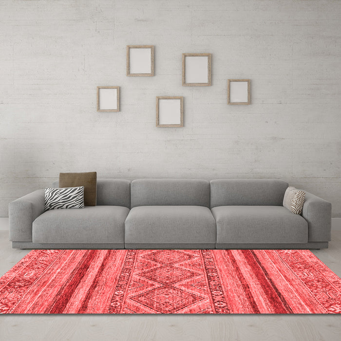 Modern Red Washable Rugs