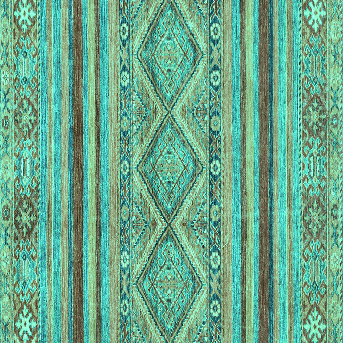 Square Abstract Turquoise Modern Rug, abs2443turq