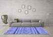 Machine Washable Abstract Blue Modern Rug in a Living Room, wshabs2443blu