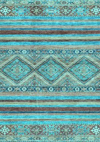 Abstract Light Blue Modern Rug, abs2443lblu