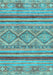 Abstract Light Blue Modern Rug, abs2443lblu