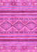 Machine Washable Abstract Pink Modern Rug, wshabs2443pnk