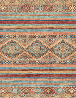 Abstract Dark Khaki Green Modern Rug, abs2443