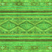 Square Abstract Green Modern Rug, abs2443grn