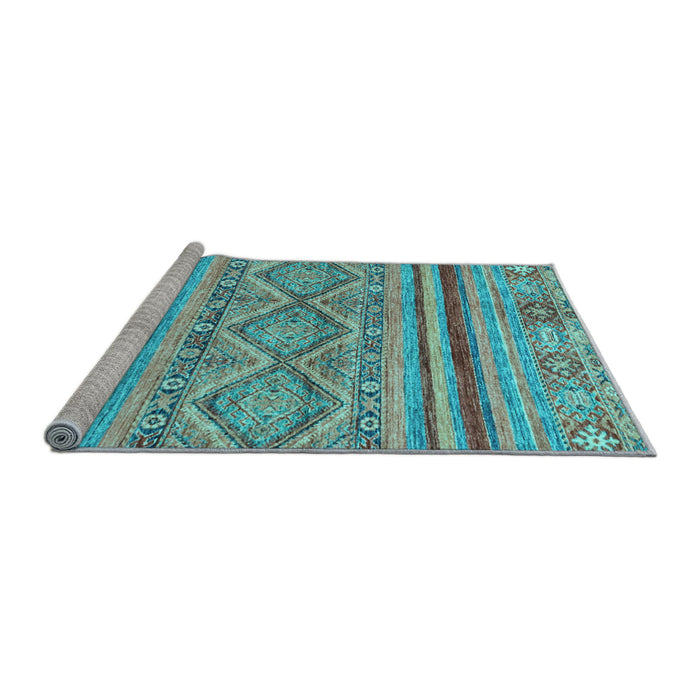 Sideview of Machine Washable Abstract Light Blue Modern Rug, wshabs2443lblu